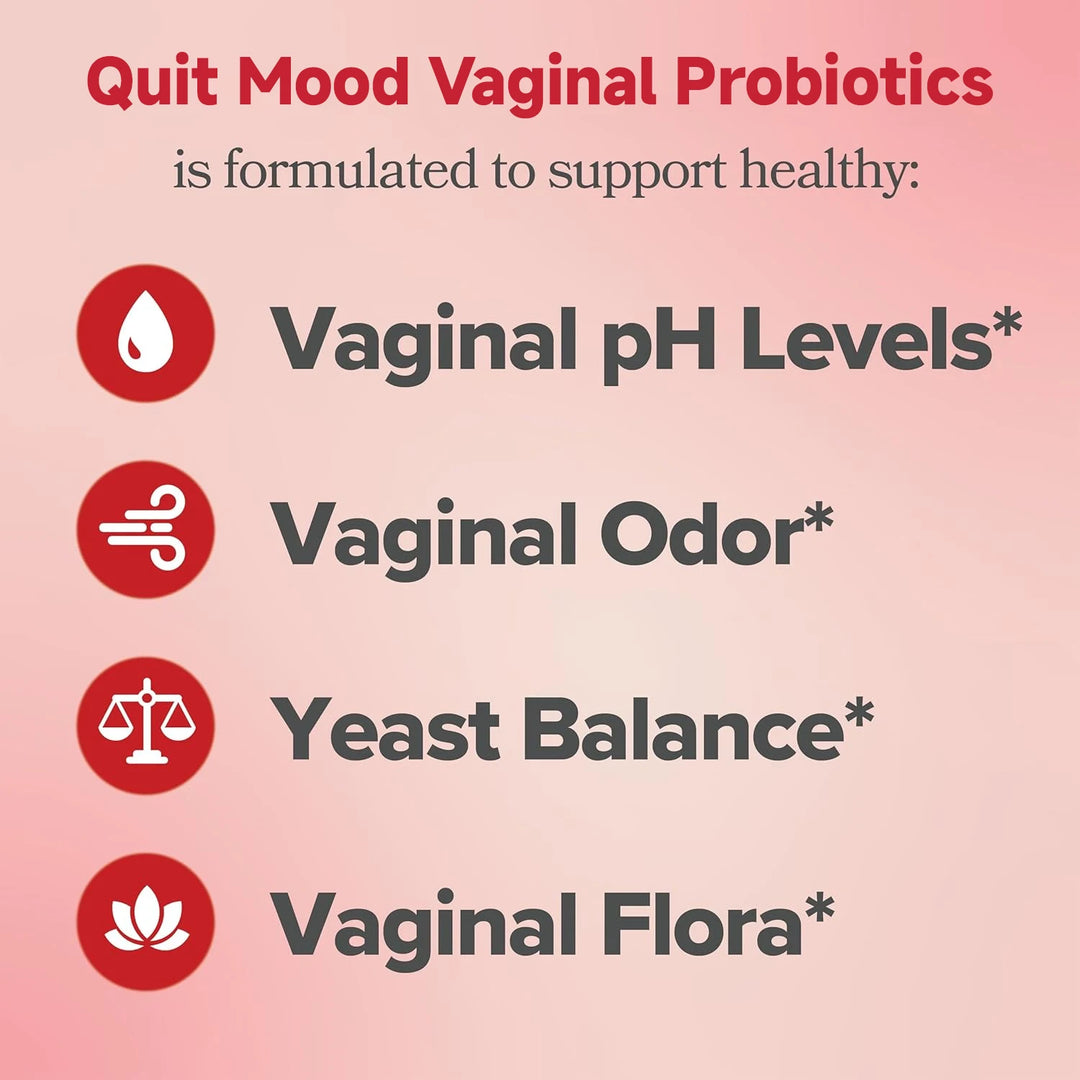 Quit mood Probiotics for Women PH Balance with Probiotics and Lactobacillus Probiotic Blend - Women's Health Supplement
