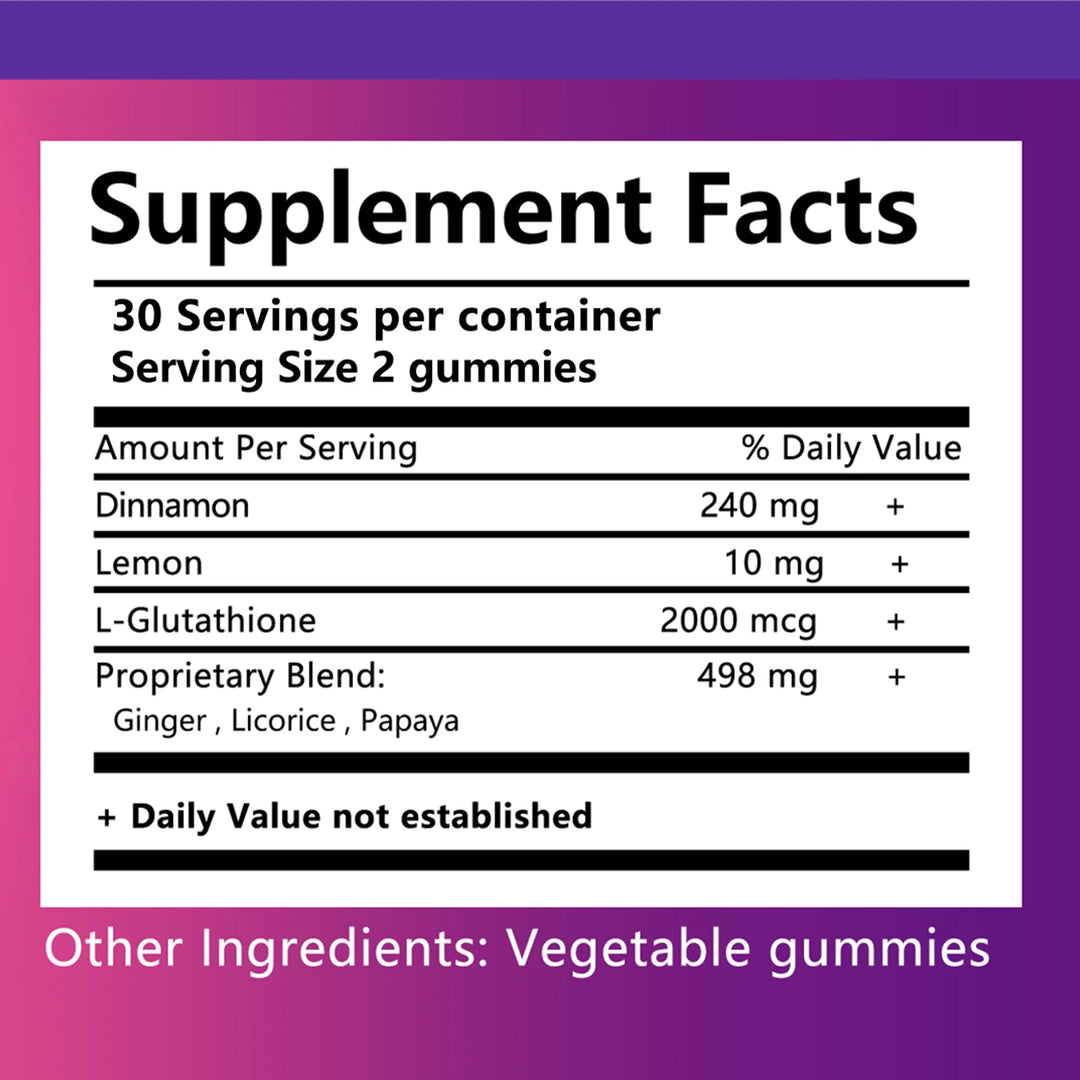 Skin Whitening - Brighten Skin Tone, Anti-oxidation, Anti-aging, Whitening - 60 Gummies