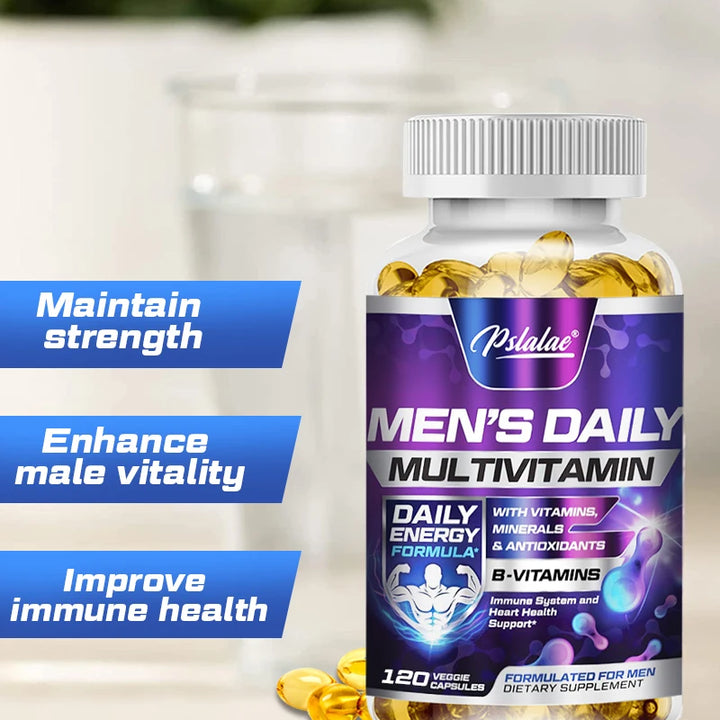 Men's Multivitamin Supplement - Provides Energy and Endurance Supports Heart, Brain Health and Vitality