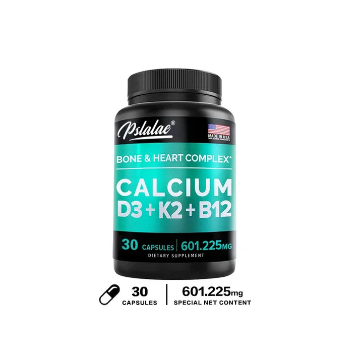 4-in-1 Calcium Supplement for Women and Men Bone and Heart Complex with Vitamin D3 K2, Calcium Supplement + Vitamin Calcium
