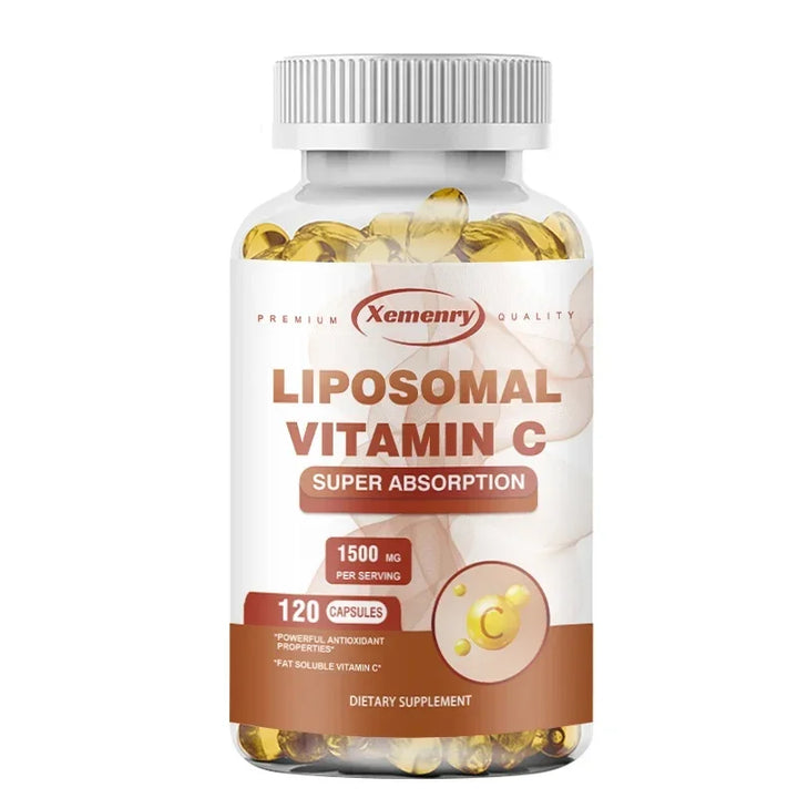 Liposomal Vitamin C - Anti-oxidation and Anti-aging, Improve Skin Condition, Reduce Wrinkles, Moisturize Skin - 120 Capsules