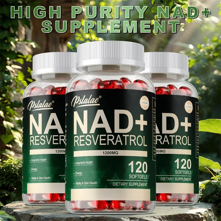 NAD+ Resveratrol - Supports Cellular Energy & Repair, Vitality, Healthy Aging, Metabolism, Cellular Health Supplement
