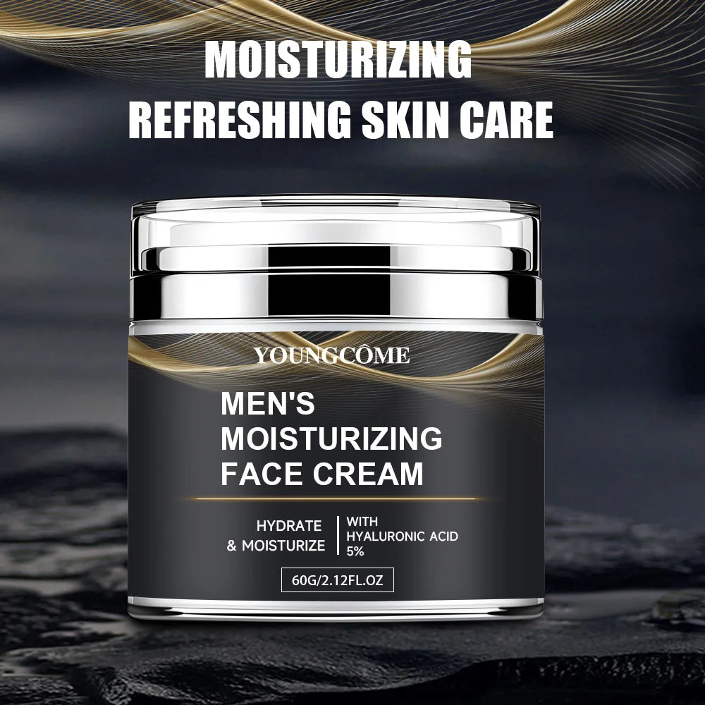 Men's Collagen moisturizing cream with retinol and vitamins, refreshing and hydrating, improves skin elasticity, day and night
