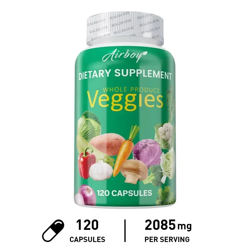 Veggies Supplement - Natural Antioxidant That Supports Energy Levels, Improves Digestion, Boosts Immunity and Maintains Vitality