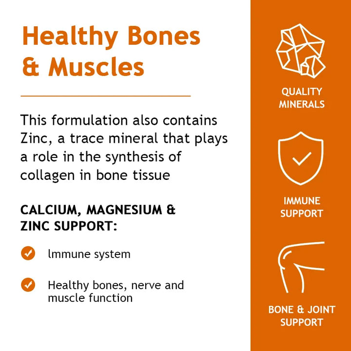 Calcium Magnesium Zinc D3 Supplement - Calcium 1000mg - Magnesium 400mg - Zinc 25mg Plus Vitamin D3 | Non-GMO | Gluten Free