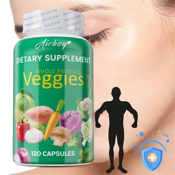 Veggies Supplement - Natural Antioxidant That Supports Energy Levels, Improves Digestion, Boosts Immunity and Maintains Vitality