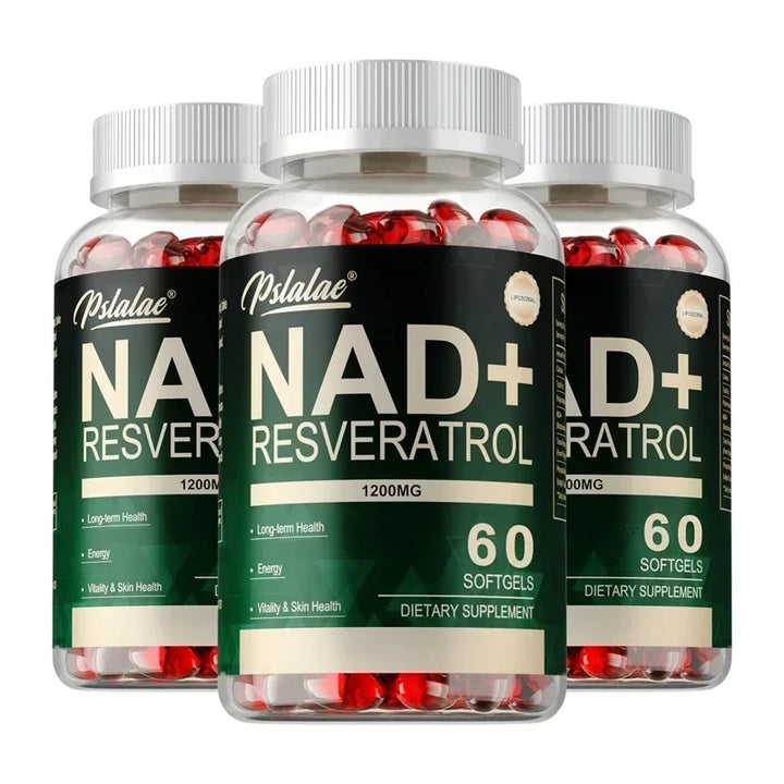 NAD+ Resveratrol - Supports Cellular Energy & Repair, Vitality, Healthy Aging, Metabolism, Cellular Health Supplement