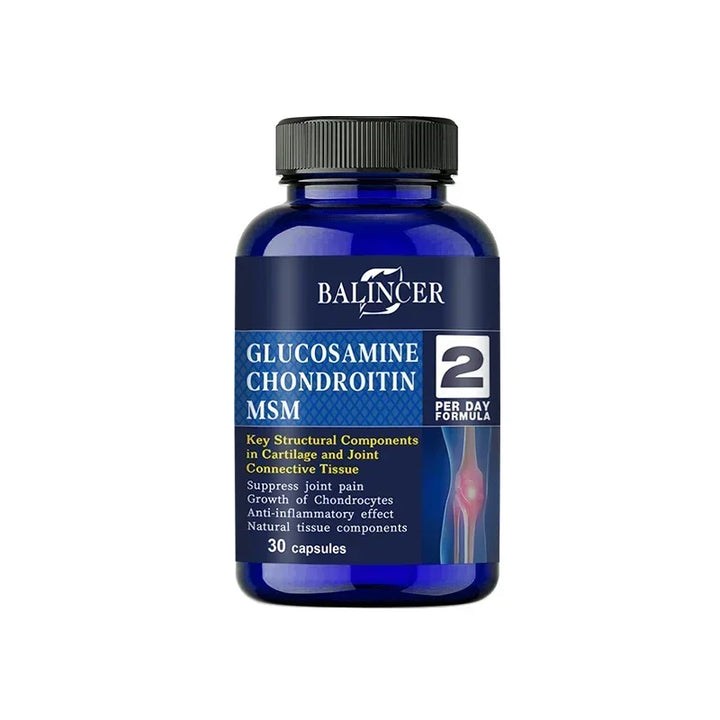 Glucosamine Chondroitin MSM Capsules, for Joint Health, Promotes Bone and Joint Mobility, Dietary Supplement