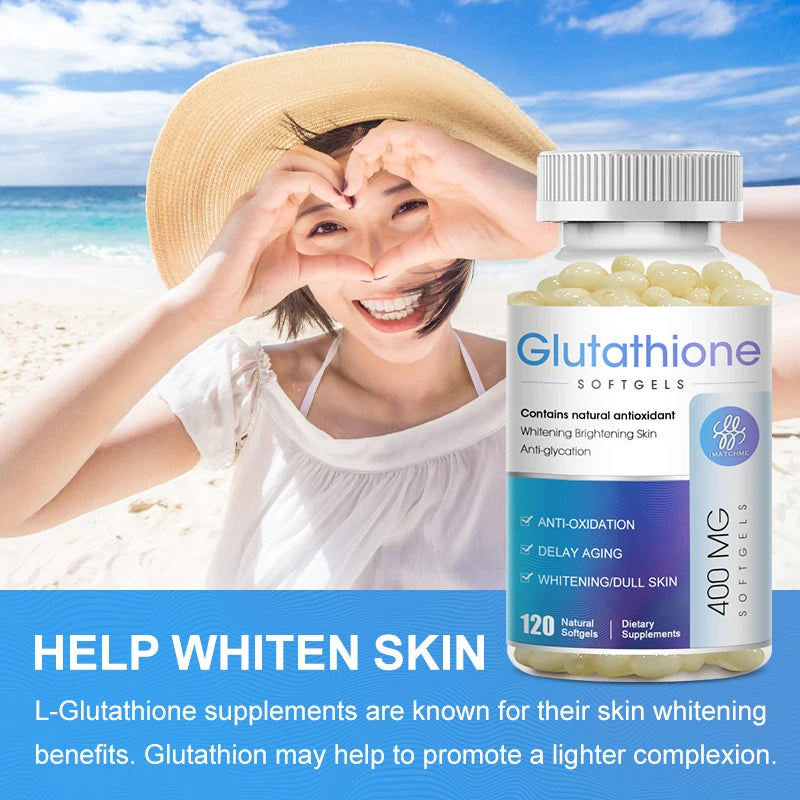 Skin Whitening Capsules - Glutathione, Helps with Dark Spots and Pigmentation, Has Anti-aging and Antioxidant Properties