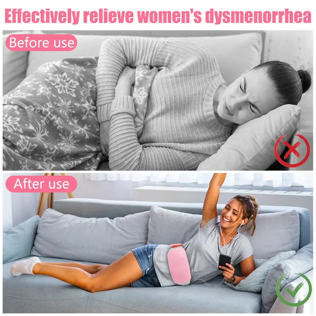 Portable Cordless Heating Pad for Menstrual Cramps Pain Relief Heating Pad for Period Cramps Heating Abdomen Warmer Xmas Gifts
