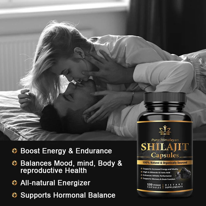 Himalaya Shilajit Capsule Original High in Trace Minerals& Fulvic Acid for Energy,Muscle Strength&Immunity, Endurance for Adult