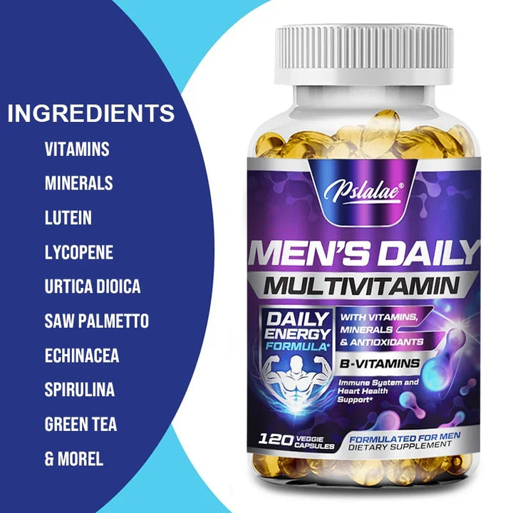 Men's Multivitamin Supplement with Vitamins A, B12, C, D and E To Support Energy and Zinc To Support Immune Health Nutraceutical