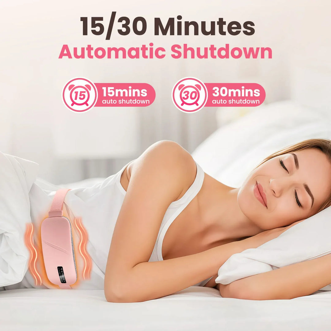 Menstrual Heating Pad Abdominal Massager Warm Palace Belt for Female Cramps Period Pain Relief Waist Vibration Massage Device