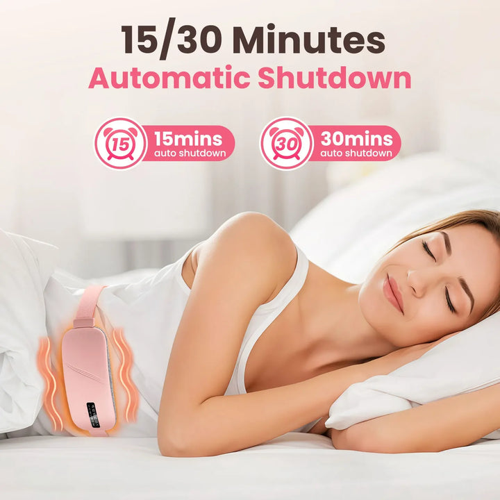 Menstrual Heating Pad Abdominal Massager Warm Palace Belt for Female Cramps Period Pain Relief Waist Vibration Massage Device