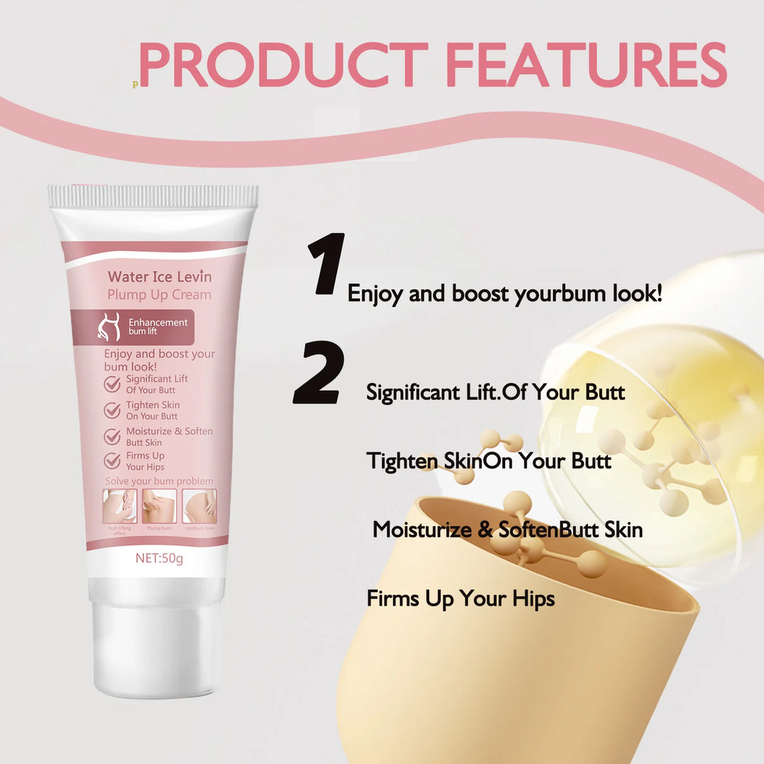 1pcs butt massage cream, containing hyaluronic acid, prevent sagging, shape hips, plump and sexy, and tighten the body
