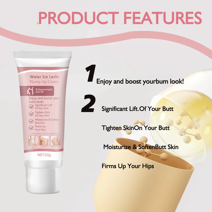1pcs butt massage cream, containing hyaluronic acid, prevent sagging, shape hips, plump and sexy, and tighten the body