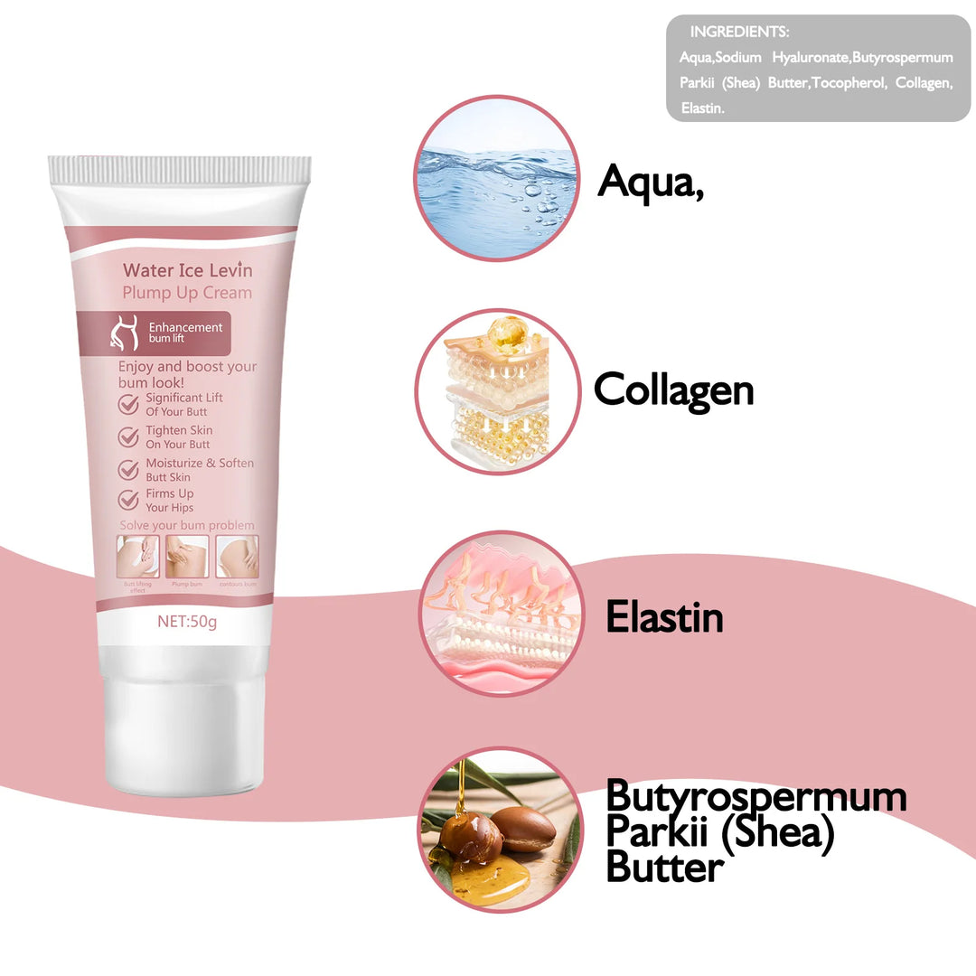 1pcs butt massage cream, containing hyaluronic acid, prevent sagging, shape hips, plump and sexy, and tighten the body