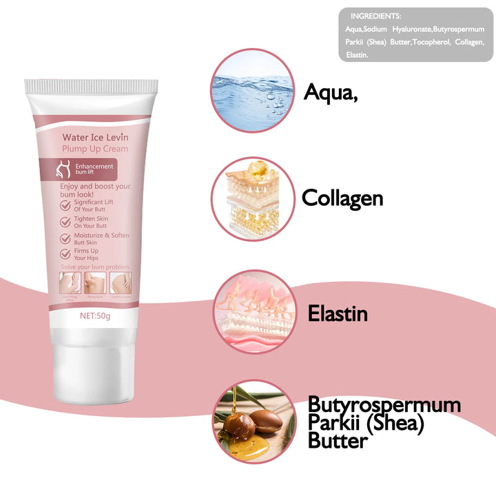 1pcs butt massage cream, containing hyaluronic acid, prevent sagging, shape hips, plump and sexy, and tighten the body