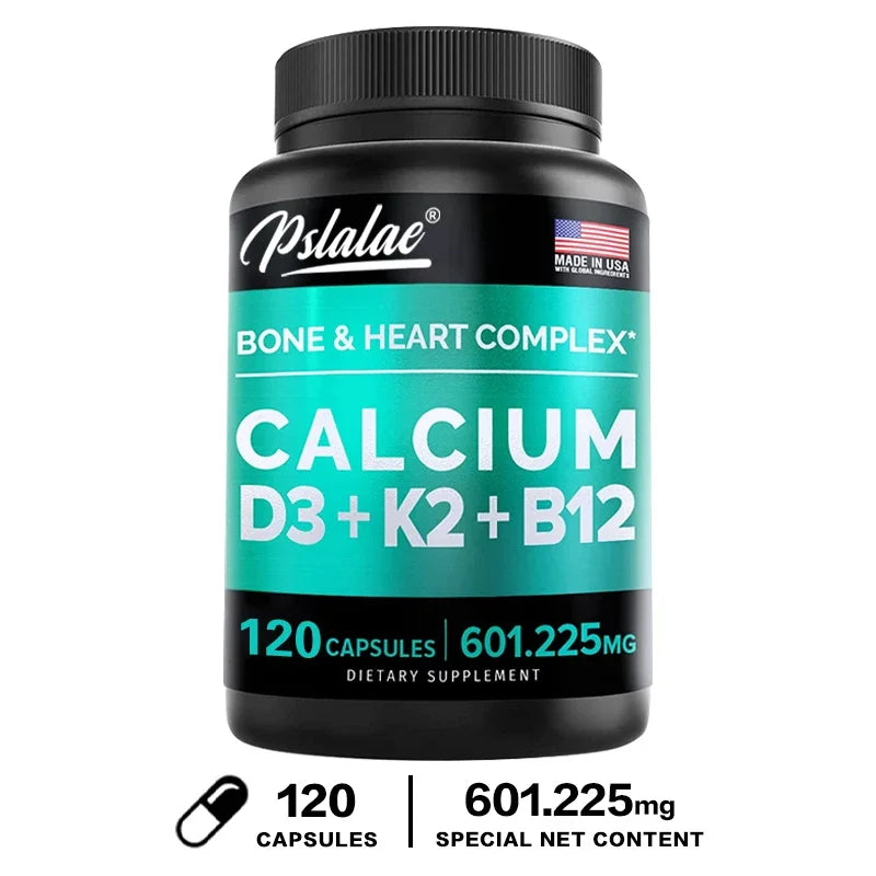 4-in-1 Calcium Supplement for Women and Men Bone and Heart Complex with Vitamin D3 K2, Calcium Supplement + Vitamin Calcium