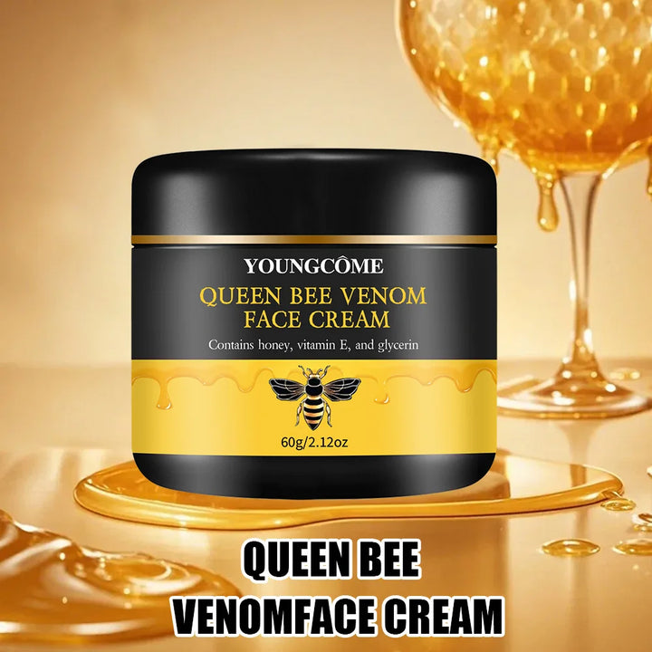 Queen Bee Venom Anti-Aging Face Cream - Collagen Boost & Deep Hydration, Wrinkle Reduction, Day/Night Moisturizer for All Skin