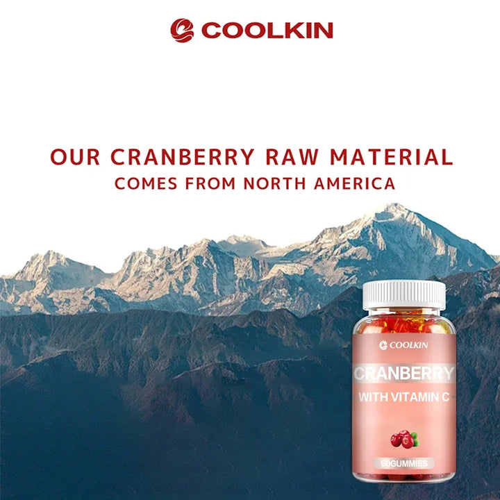 Cranberry + Vitamin C Gummies - for Bladder, Kidney and Urinary Tract Health, Detoxification and Immune Support - 60 Gummies
