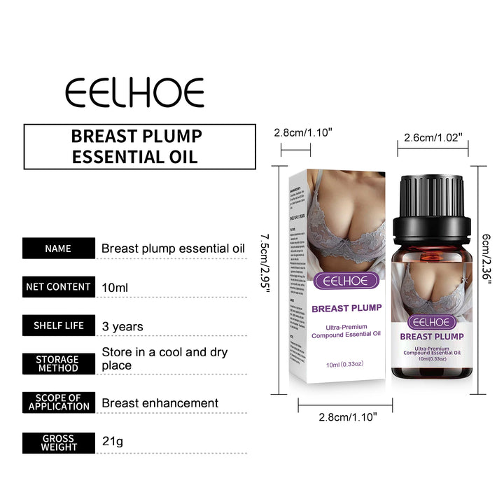 EELHOE Breast Enlargement Oil Breast Growth Hormone Strengthen Skin Elasticity Moisturizing Skin Care Body Firming Massage Oil