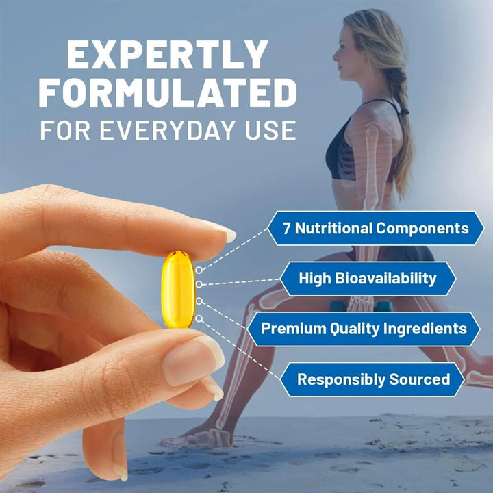 Glucosamine Chondroitin MSM Turmeric Supplement - Supports Cartilage and Joint Health, Flexibility, and Overall Well-being