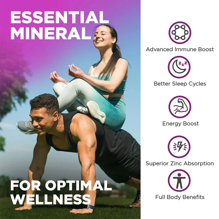 Zinc Picolinate 100 Mg - Superior Zinc Absorption Boosts Immune Support, Sleep & Energy, Supports Respiratory Health