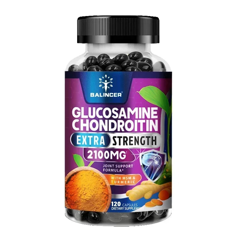 Glucosamine Chondroitin - Supports Joint and Cartilage Health, Promoting Joint Mobility and Comfort - 120 Capsules