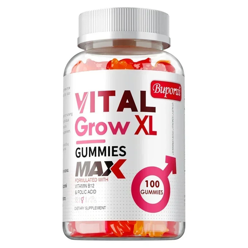 Vital Grow XL Male Gummies - Improve Energy, Endurance, Enhance Male Vitality and Energy, Promote Muscle Growth and Recovery