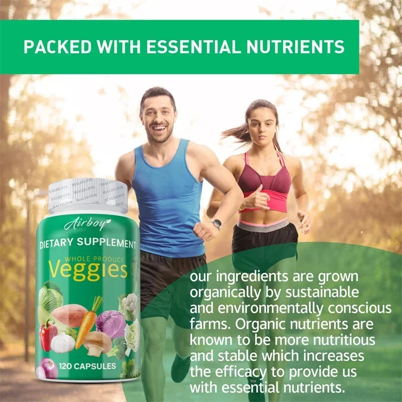 Veggies Supplement - Natural Antioxidant That Supports Energy Levels, Improves Digestion, Boosts Immunity and Maintains Vitality