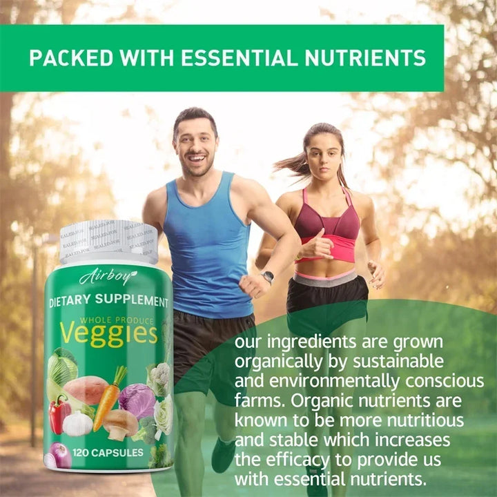Veggies Supplement - Natural Antioxidant That Supports Energy Levels, Improves Digestion, Boosts Immunity and Maintains Vitality