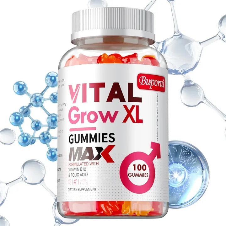 Vital Grow XL Male Gummies - Improve Energy, Endurance, Enhance Male Vitality and Energy, Promote Muscle Growth and Recovery