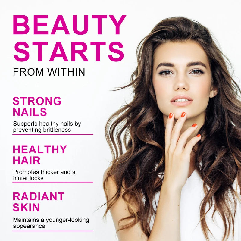 Collagen Supplements - Contains glutathione, an antioxidant that brightens and firms skin and supports healthy hair and nails