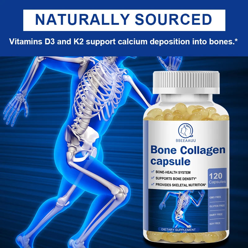 BBEEAAUU Bone Collagen Capsule Bone and Joint Health Osteoporosis Collagen Peptide Joint Collagen Supplement