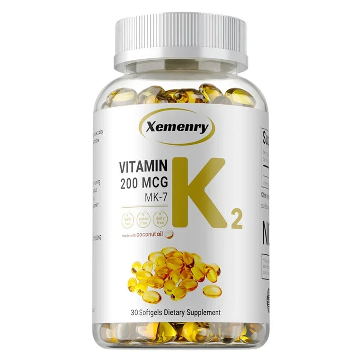 Vitamin K2 MK-7 Supplement - Supports Bone Density, Teeth, Skin, Heart Health and Immunity