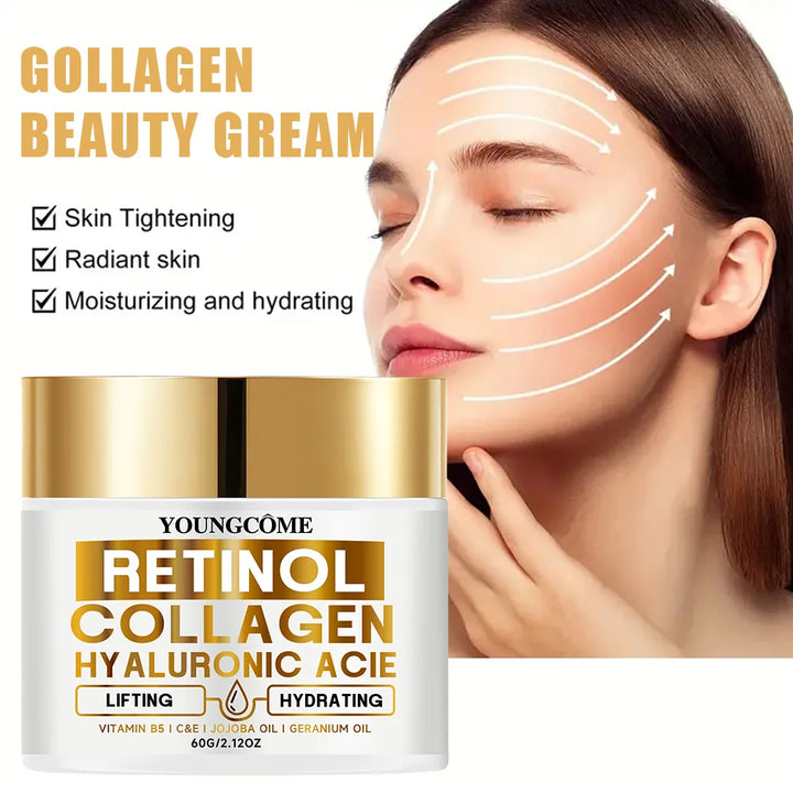 YOUNGCOME Retinol Anti Aging Face Cream Collagen Hyaluronic Acid Creams Moisturizing Wrinkle Remover Skin Care Cosmetic