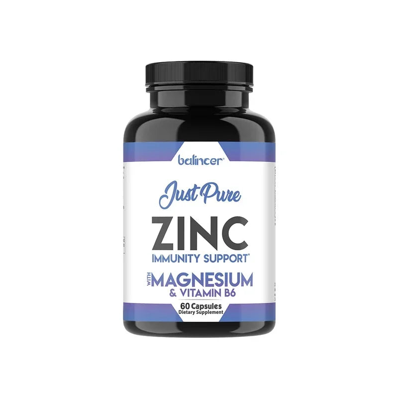 Zinc Supplements - Promotes Energy Production, Supports Immune System and Overall Health, Non-GMO, Gluten-Free