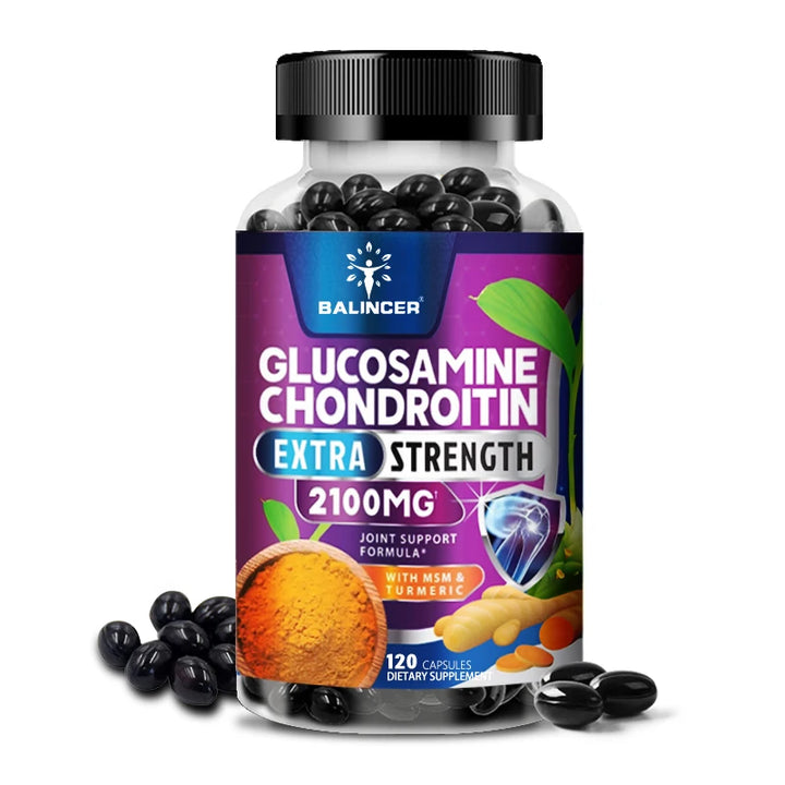 Glucosamine Chondroitin - Supports Joint and Cartilage Health, Promoting Joint Mobility and Comfort - 120 Capsules