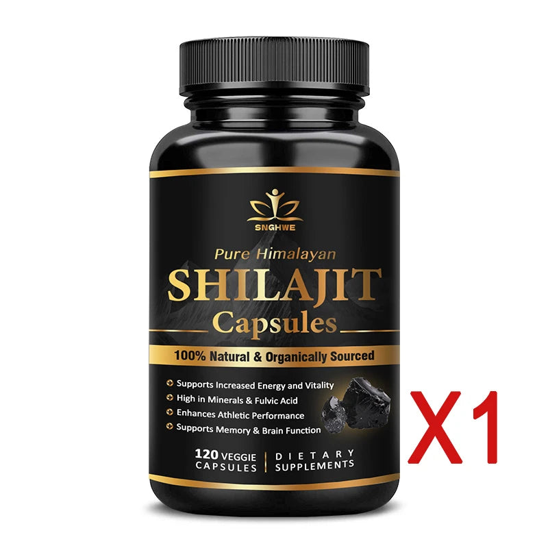 Himalaya Shilajit Capsule Original High in Trace Minerals& Fulvic Acid for Energy,Muscle Strength&Immunity, Endurance for Adult