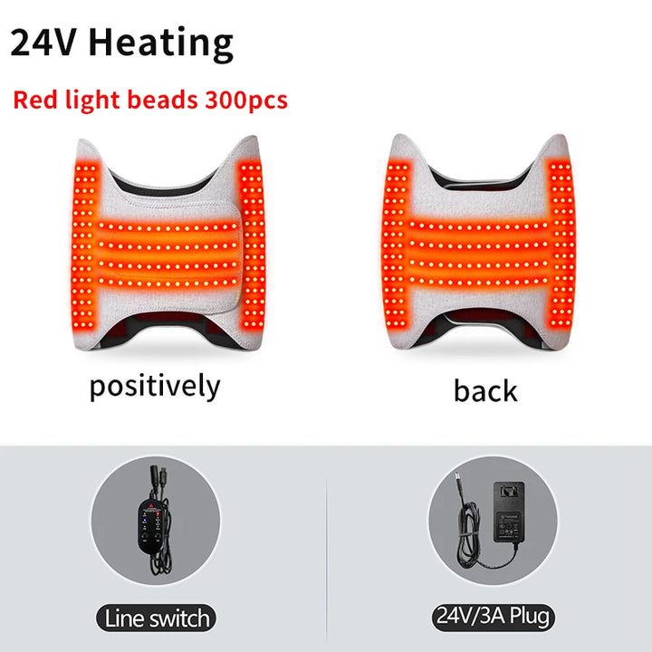 Red Light Heating Waist-Hip Protector Abdominal Vibration Massage Relieves Menstrual Pain Promotes Waist-Hip Relaxation