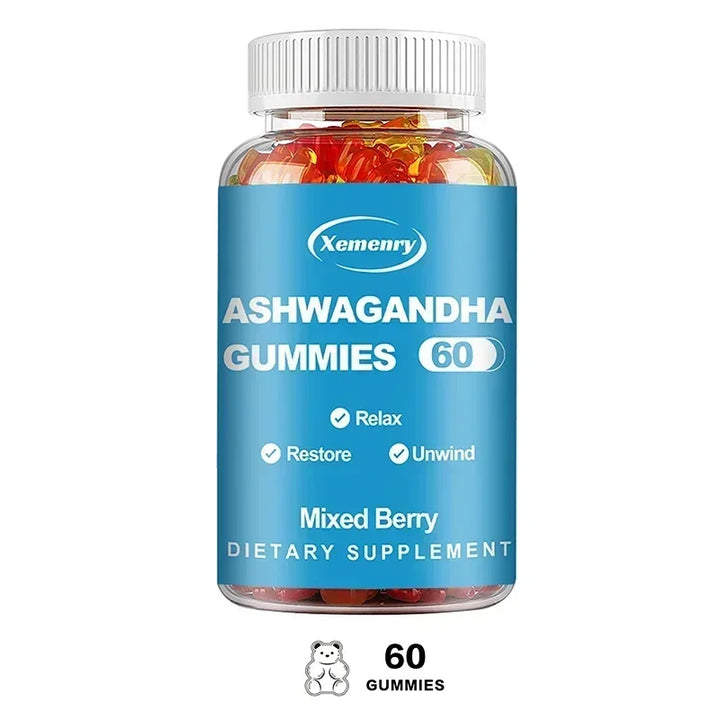 Ashwagandha Gummies - Relieve Stress, Improve Sleep, Improve Energy and Endurance, Muscle Mass, Boost Immunity
