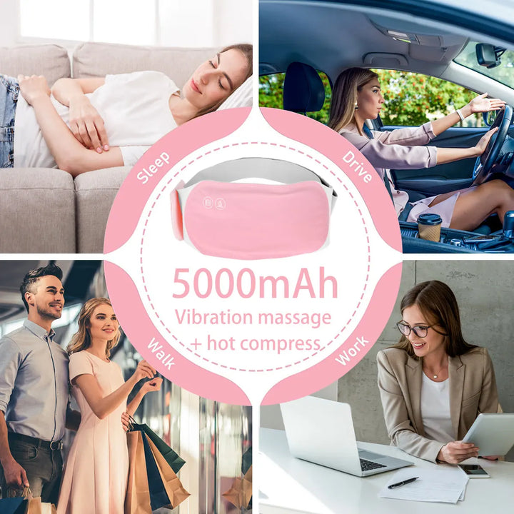 Portable Cordless Heating Pad for Menstrual Cramps Pain Relief Heating Pad for Period Cramps Heating Abdomen Warmer Xmas Gifts