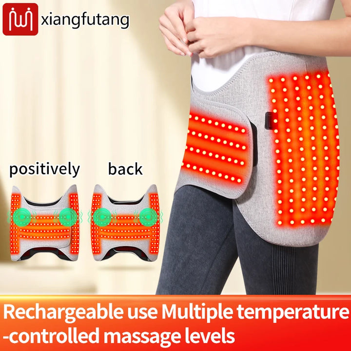 Red Light Heating Waist-Hip Protector Abdominal Vibration Massage Relieves Menstrual Pain Promotes Waist-Hip Relaxation