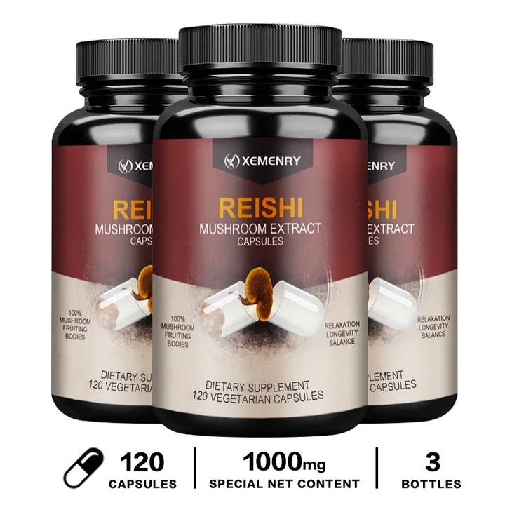 Reishi Capsules - Relieve Stress, Improve Sleep and Cognitive Function, and Enhance Immunity