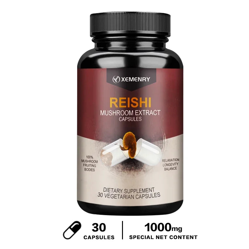 Reishi Capsules - Relieve Stress, Improve Sleep and Cognitive Function, and Enhance Immunity