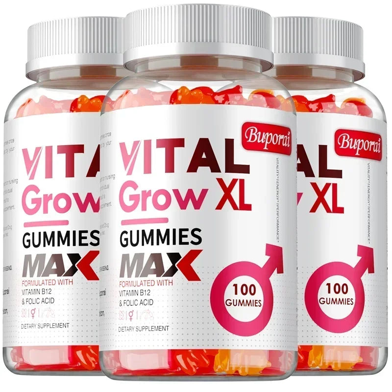 Vital Grow XL Male Gummies - Improve Energy, Endurance, Enhance Male Vitality and Energy, Promote Muscle Growth and Recovery