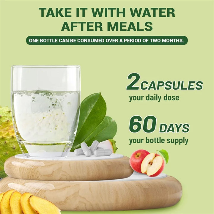 24-In-1 Soursop Supplement - Boosts Energy, Cell Support & Regeneration, Antioxidants, Improve Skin Health, Skin Vitality