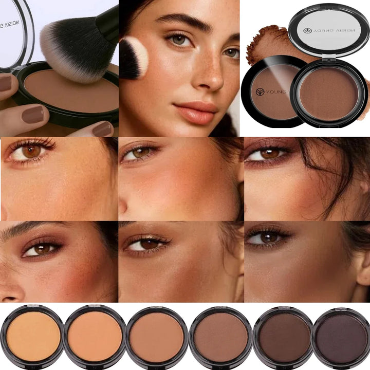 Silky Matte Bronzer Setting Makeup Contour Powder Long lasting 3D Face ...