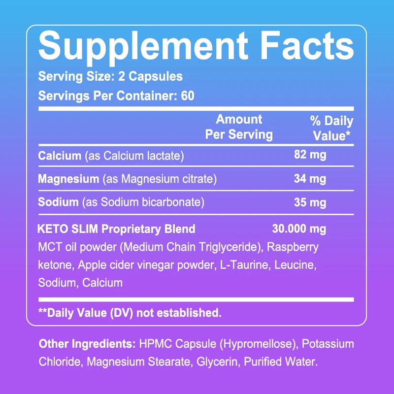 Fat Burner, Weight Loss Supplement, Appetite Suppressant, Energy Supplement, Nutrient Digestion, Support Metabolism